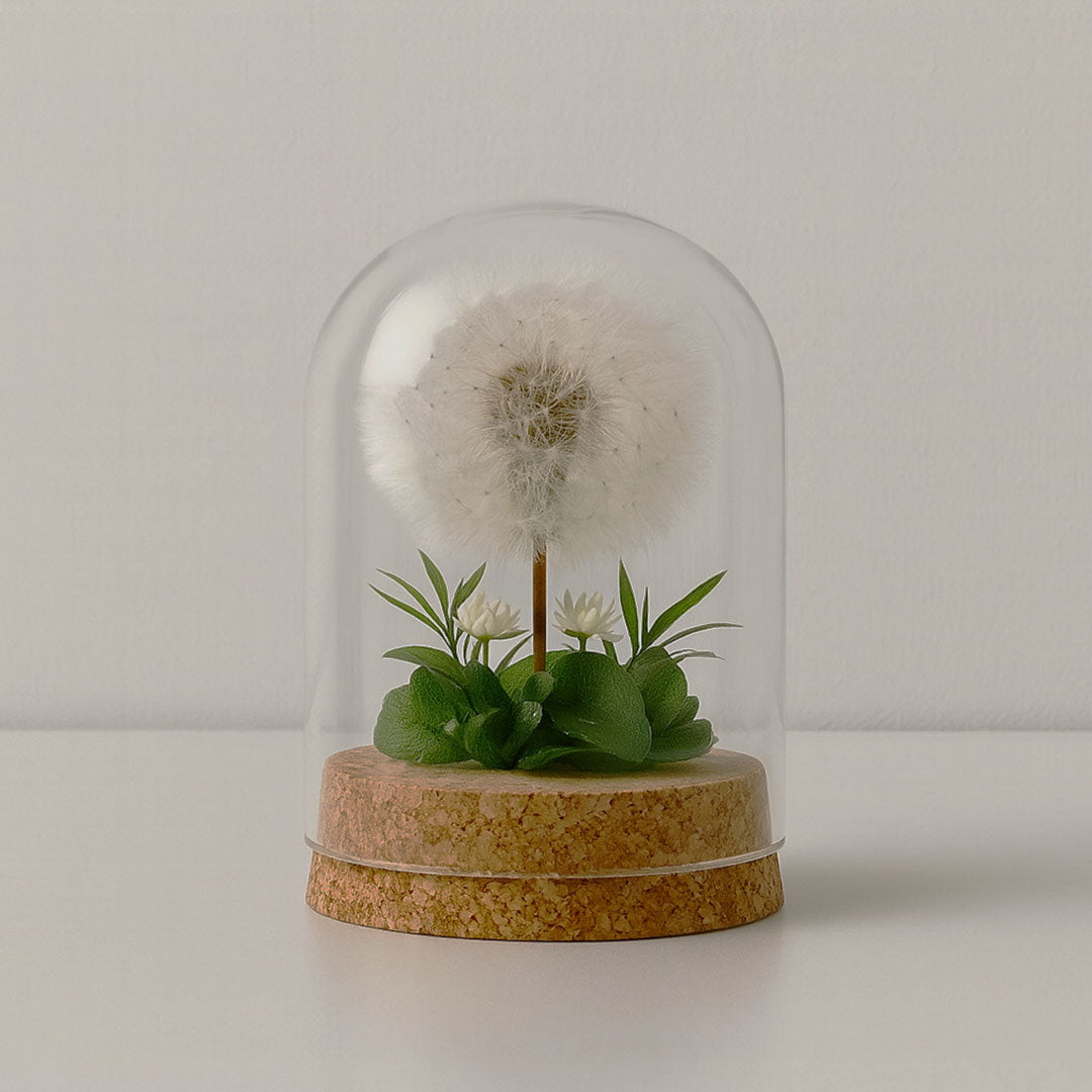 Eternal Dandelion Glass Dome