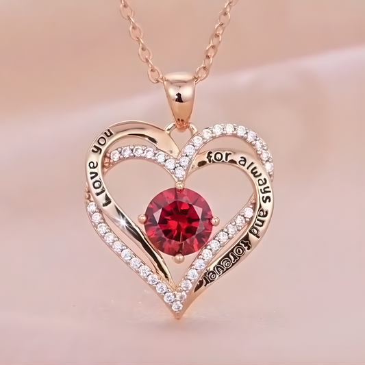 Rose Box Heart Necklace