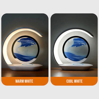 Zen Hourglass Lamp + Wireless Charging