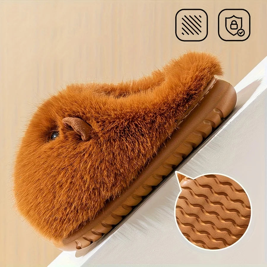 Fluffy & Cozy Capybara Slippers