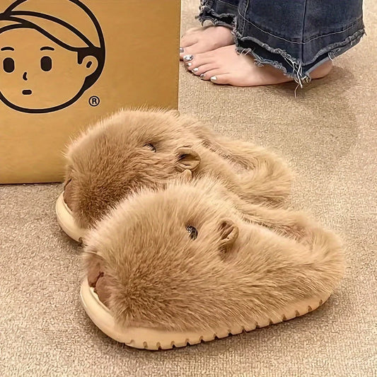 Fluffy & Cozy Capybara Slippers