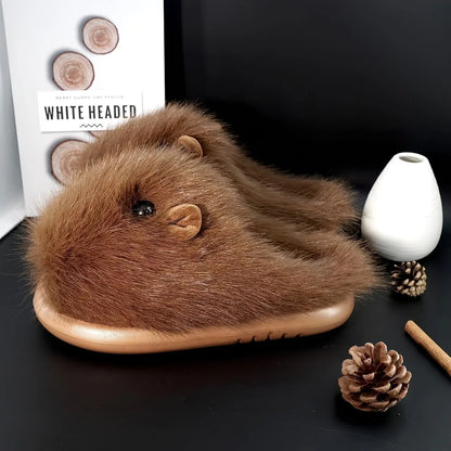 Fluffy & Cozy Capybara Slippers