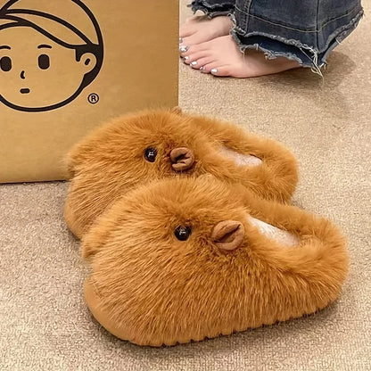 Fluffy & Cozy Capybara Slippers