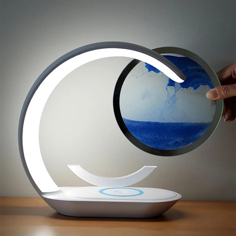 Zen Hourglass Lamp + Wireless Charging
