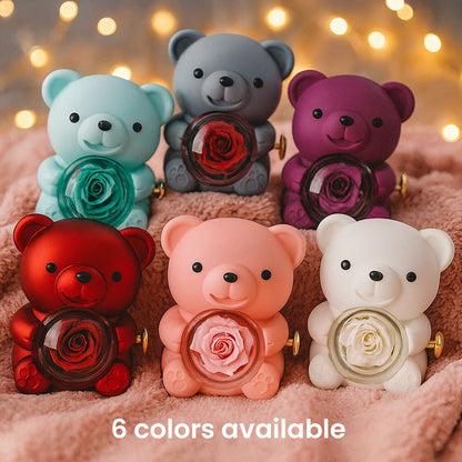 Teddy Bear with Rose & Necklace