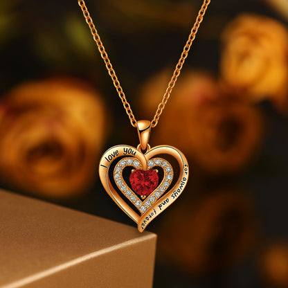 Eternal Rose Gift Box with Heart Necklace