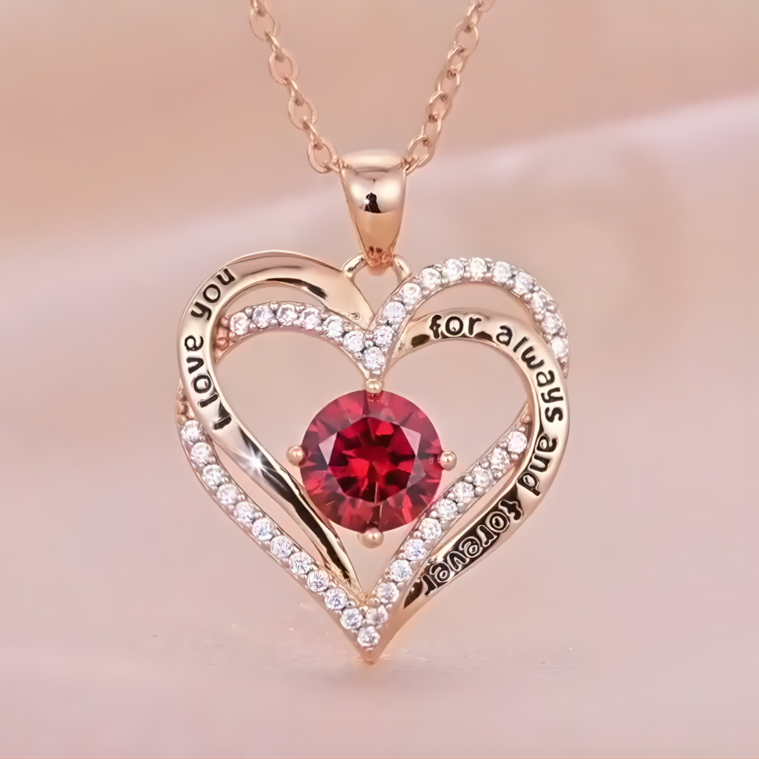 Rose Box Heart Necklace