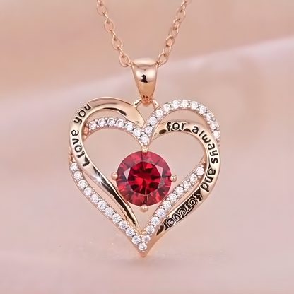 Rose Box Heart Necklace