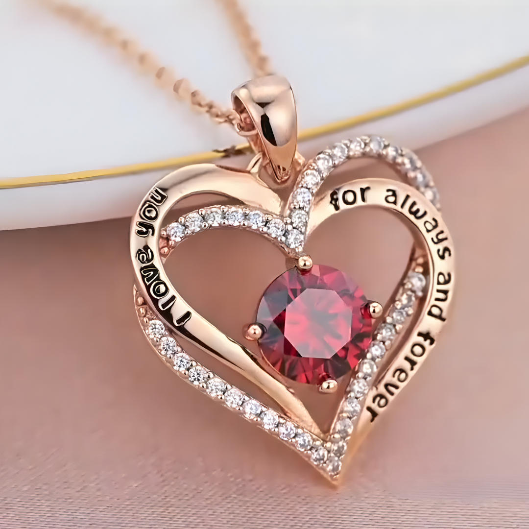 Rose Box Heart Necklace