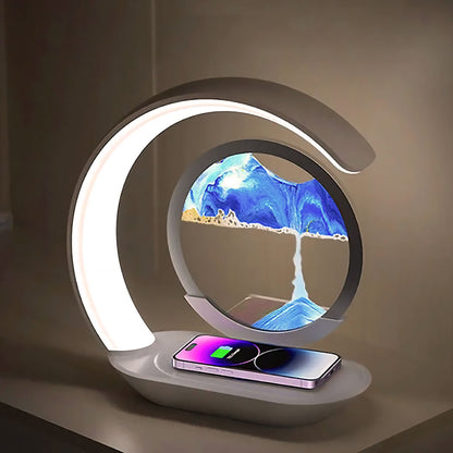 Zen Hourglass Lamp + Wireless Charging