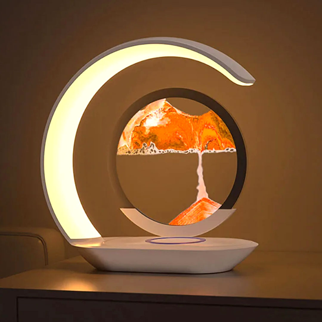 Zen Hourglass Lamp + Wireless Charging