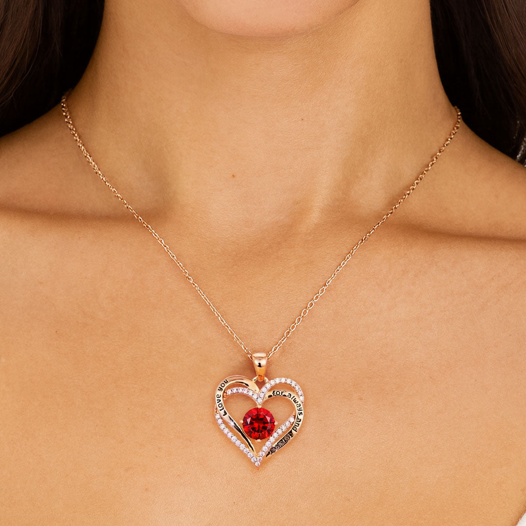 Rose Box Heart Necklace
