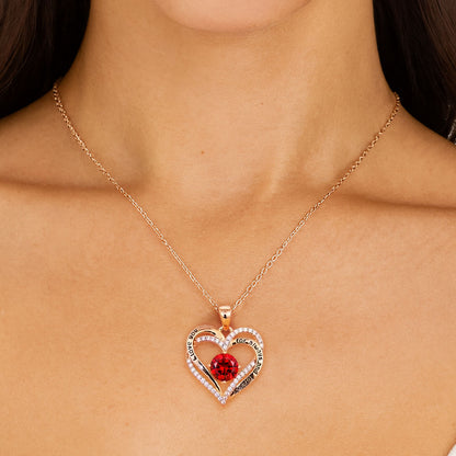 Rose Box Heart Necklace